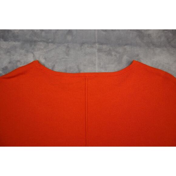 Chicos Womens Shirt 0 Orange Casual Lightweight Long Sleeve Plus Size Crewneck - Picture 14 of 16